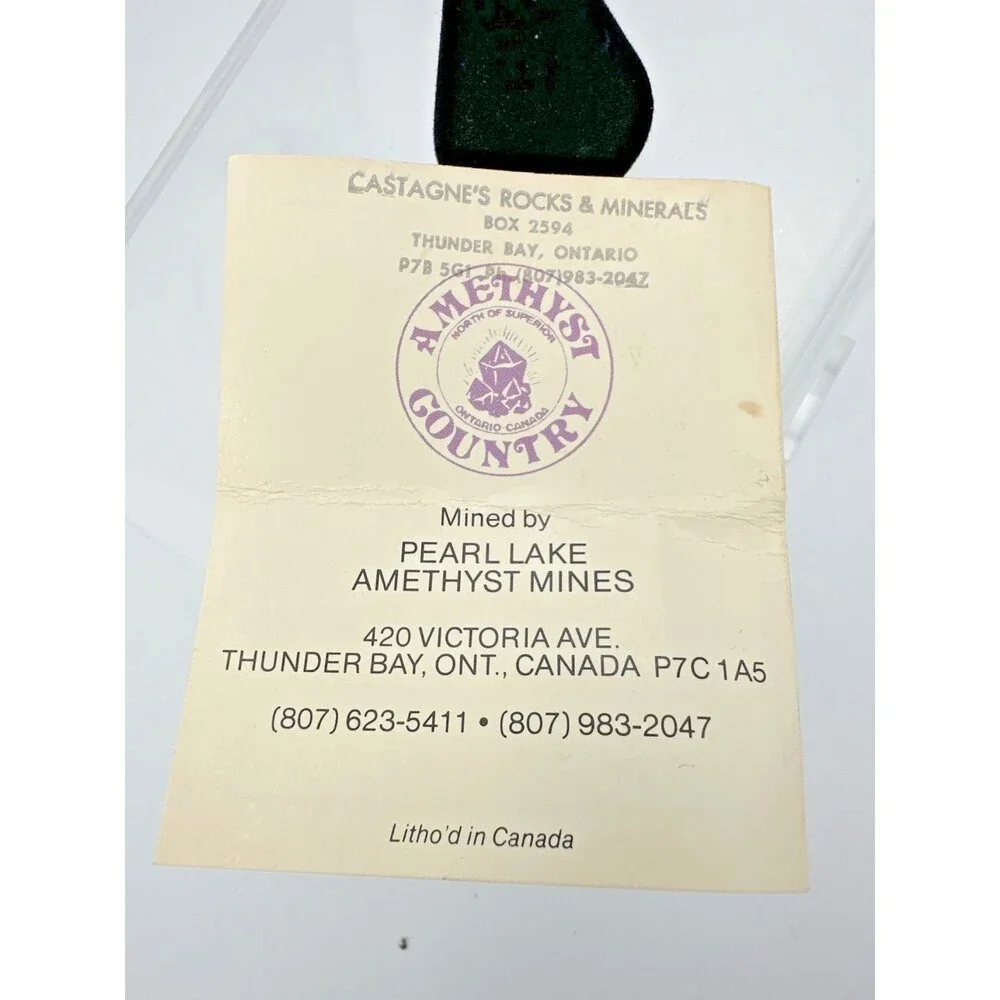 Vintage Amethyst Stud Earrings w/ Info‎ Card – Thunder Bay Ontario